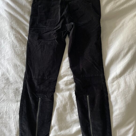GAP 1969 Always Skinny Velvet Pants – True Black (Zipper Detail) - Picture 3 of 3